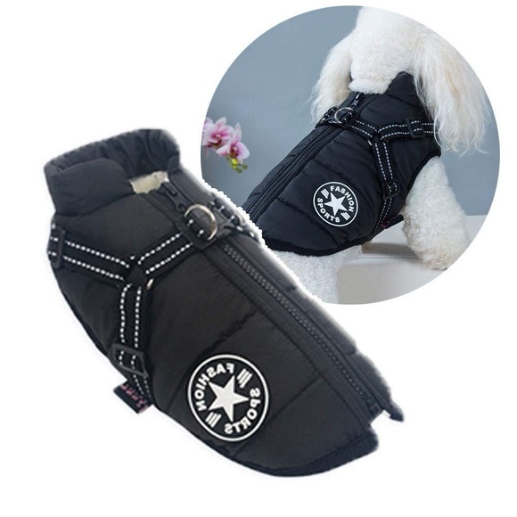 Set of 3 dog quilted puffer
Pet Jackets in Black, Blue, and Navy - Picture 8 of 14